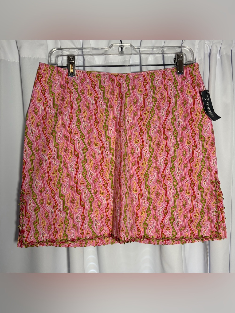 NWT GOLFTINI Pink Paisley Skort size 8